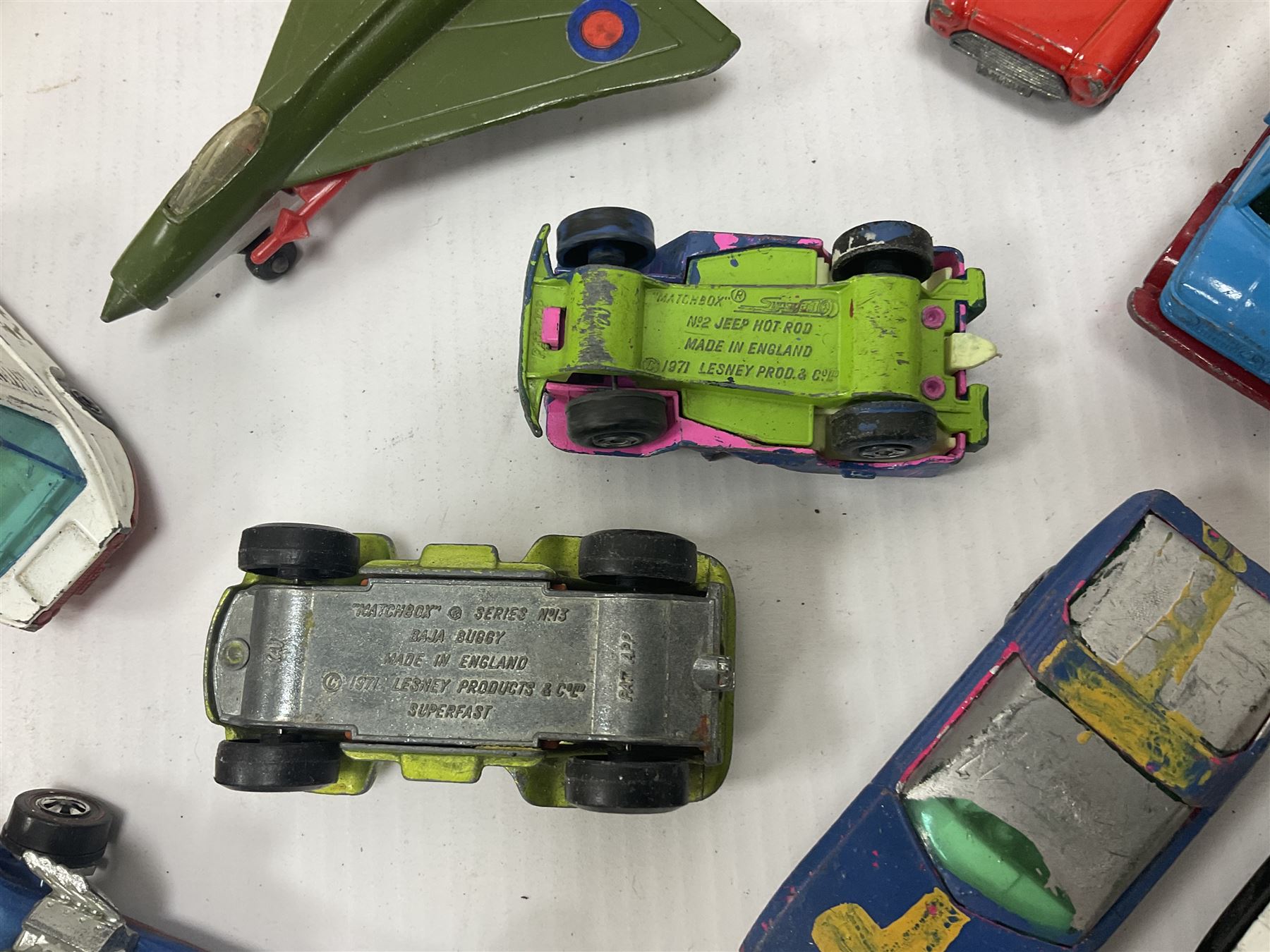 Sutcliffe ‘Sea Wolf’ clockwork atomic submarine, boxed; Mamod SP2 Steam Engine, lacking chimney; with quantity of playworn die-cast vehicles to include Corgi, Matchbox etc