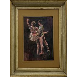 Sherree Valentine Daines (British 1959-): The Dancers, mixed media signed with initials 29cm x 19.5cm