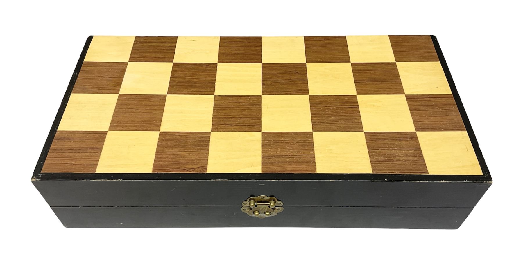 Chinese style chess set and folding storage board, cast resin pieces, board game, L50.5cm