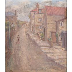 Harold Todd (British 1894-1977): New Road - Robin Hood's Bay, oil on board signed 35cm x 30cm 