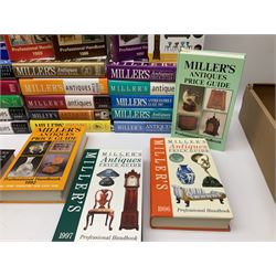 Complete run of Miller's Antiques Collectors Guides from 1980 to 2019, all with dustjackets