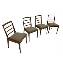 McIntosh Furniture - teak extending dining table with additional leaf, and set four dining chairs