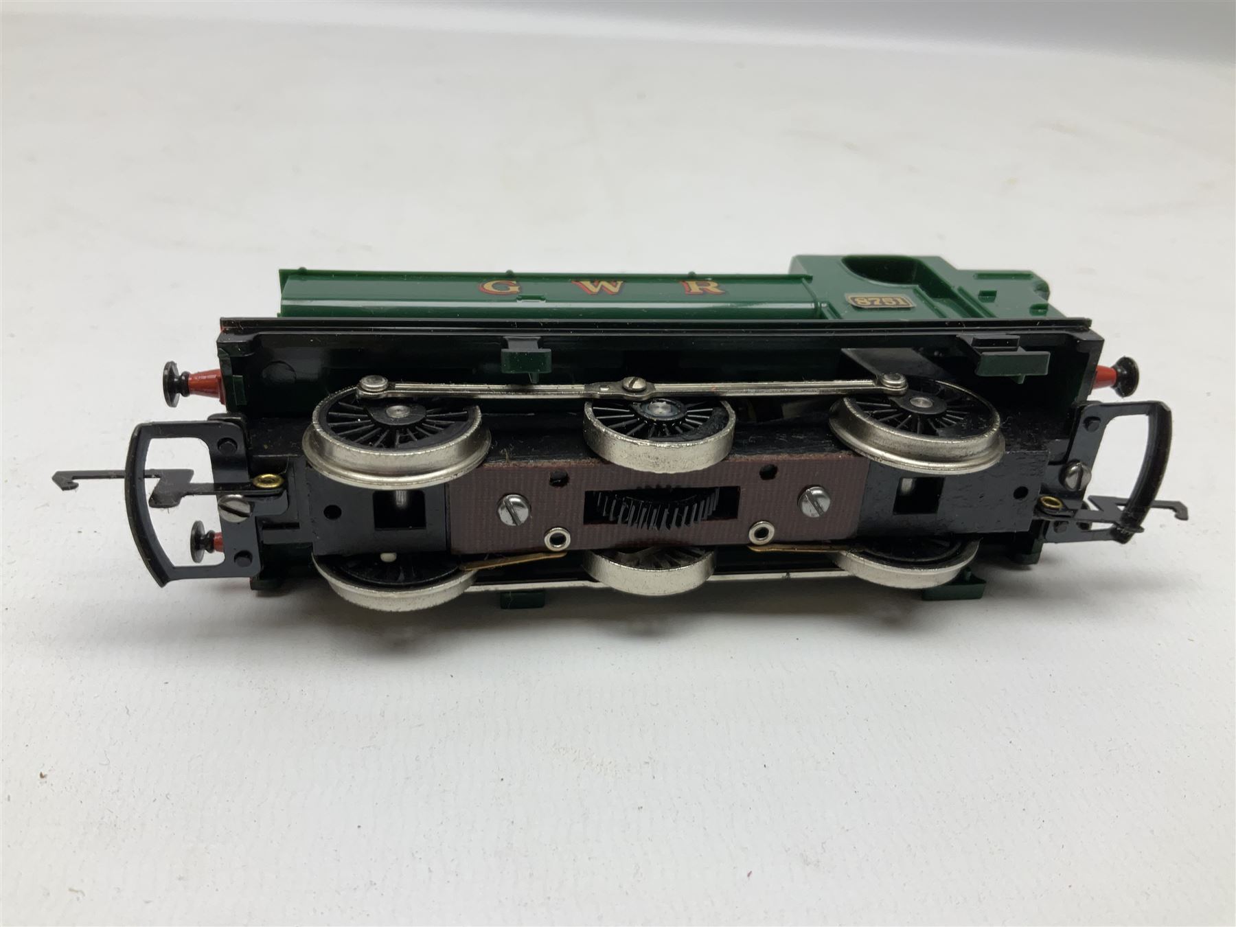 Tri-ang Hornby '00' gauge - Coronation Class 4-6-2 locomotive 'Coronation' No.6220 in LMS blue/silver livery with 'Alternative Names & Numbers' pack in box base with plain slip case; and Class 57XX 0-6-0 Pannier Tank locomotive No.8751; boxed; together with an incomplete and repainted Hornby Dublo Class A4 4-6-2 locomotive 'Golden Plover' No.4497 in associated box (3)