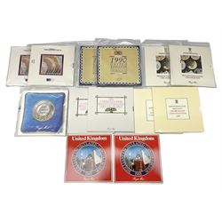 Thirteen The Royal Mint United Kingdom brilliant uncirculated coin collection dated two 1985, two 1986, two 1987, 1988, two 1989, two 1990, two 1991, all in card folders