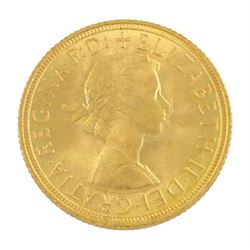 Queen Elizabeth II 1959 gold full sovereign coin
