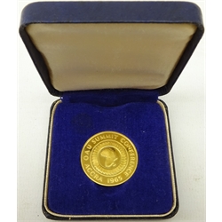  1965 Ghana 'ACCRA Oau Summit Conference' coin, approximately 16.2 grams, boxed  
