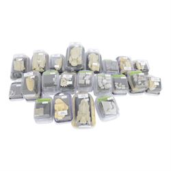 Collection of sci-fi gaming miniatures, including vehicles, space ships and trade goods, f...