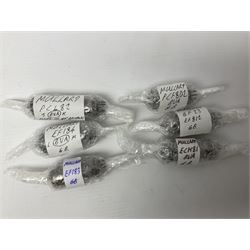 Collection of Mullard thermionic radio valves/vacuum tubes, including PY500, PFL200, EF80, PC88, PCL86, etc approximately 60 as per list, unboxed