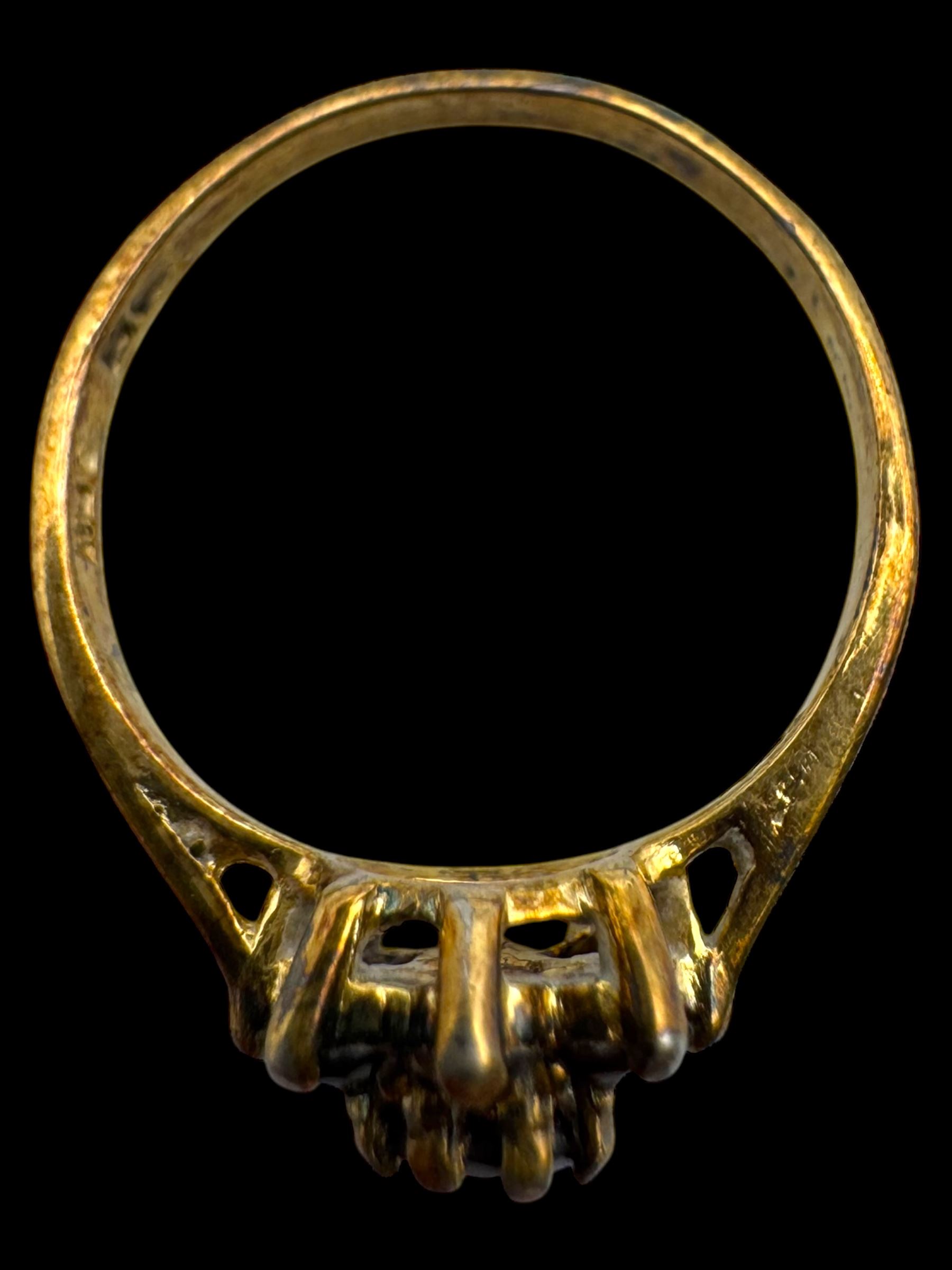 Two gold paste stone set full eternity rings and two gold cluster rings, all 9ct