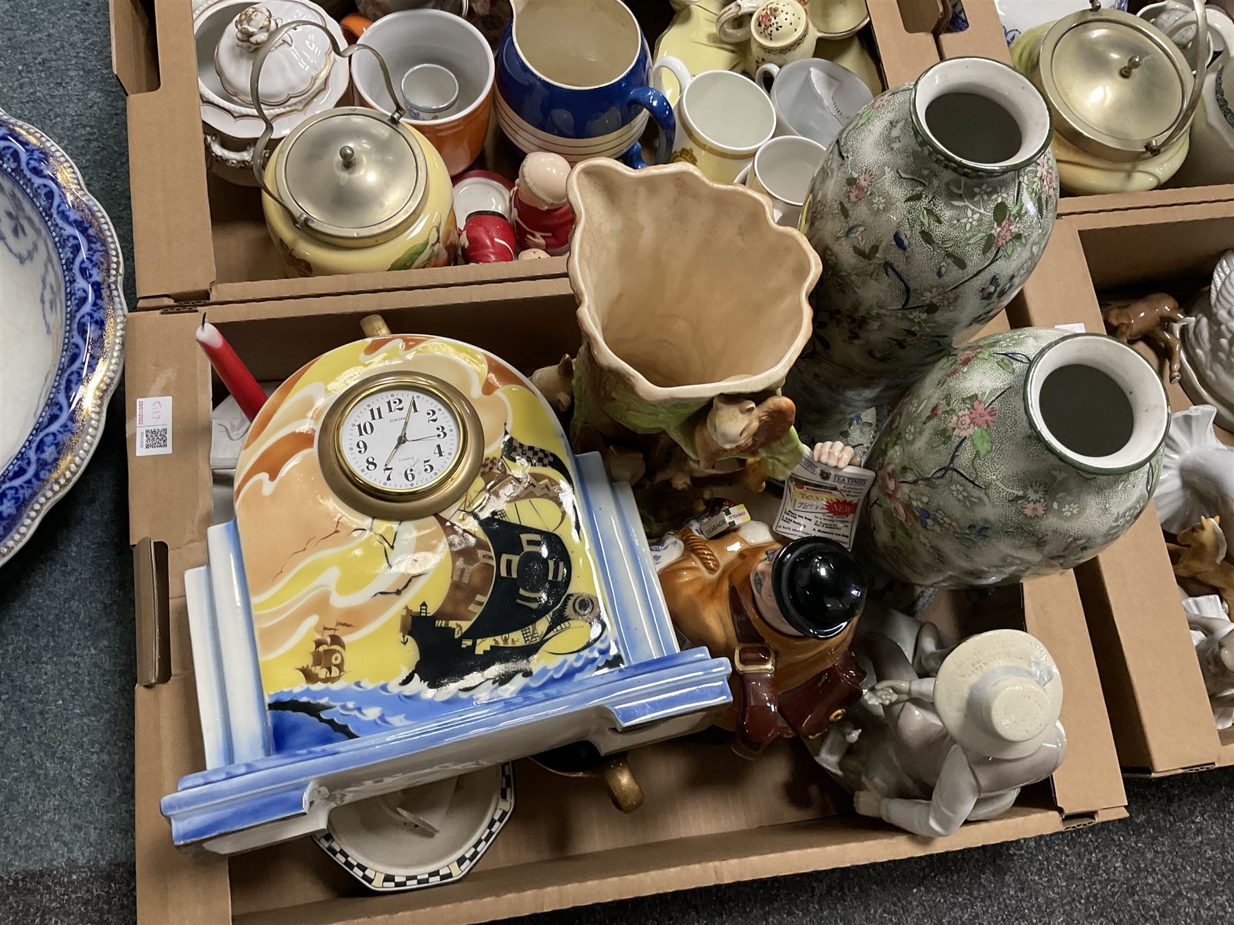 Quantity of ceramics to include Beswick foals, Nao figures, Ringtons novelty teapot, Sylvac etc