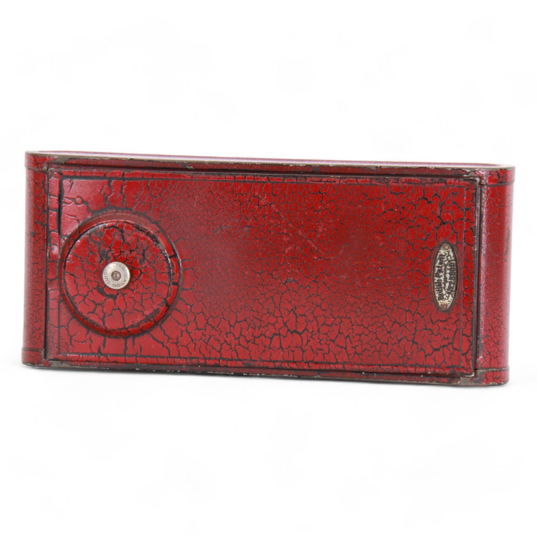 1930s Thorens Excelda portable gramophone, the case marked British Patent No 255001, L28cm