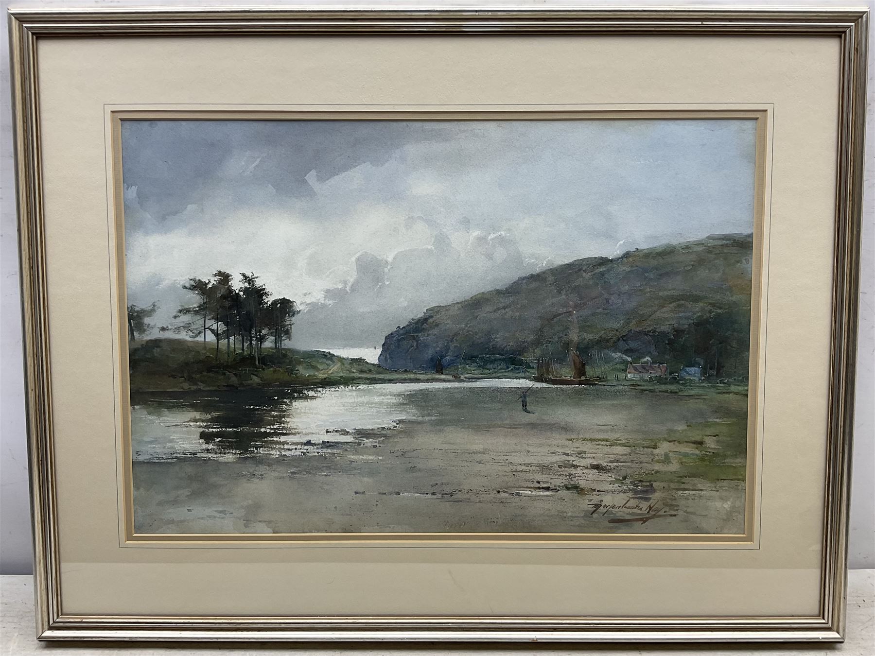 Thomas Marjoribanks Hay (Scottish 1862-1921): Scottish Coastal Inlet, watercolour signed 37cm x 55cm