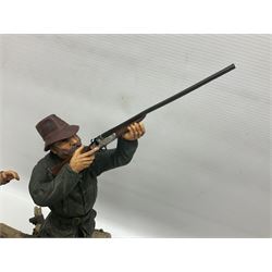 Four Country Artists figures, comprising Shooting figure group by K.Sherwin, Gun dog figure group, First Brace - Labrador and First Brace - Springer, largest H35cm 