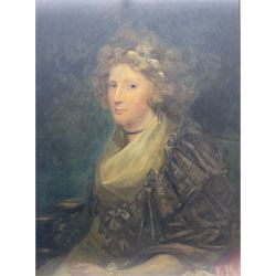 Beatrice Hill (British late 19th/early 20th century) after George Francis Joseph (Irish 1764-1846): Portrait of 'Elizabeth Rigge nee Brawn', inscribed and dated 1897 verso 75cm x 55cm