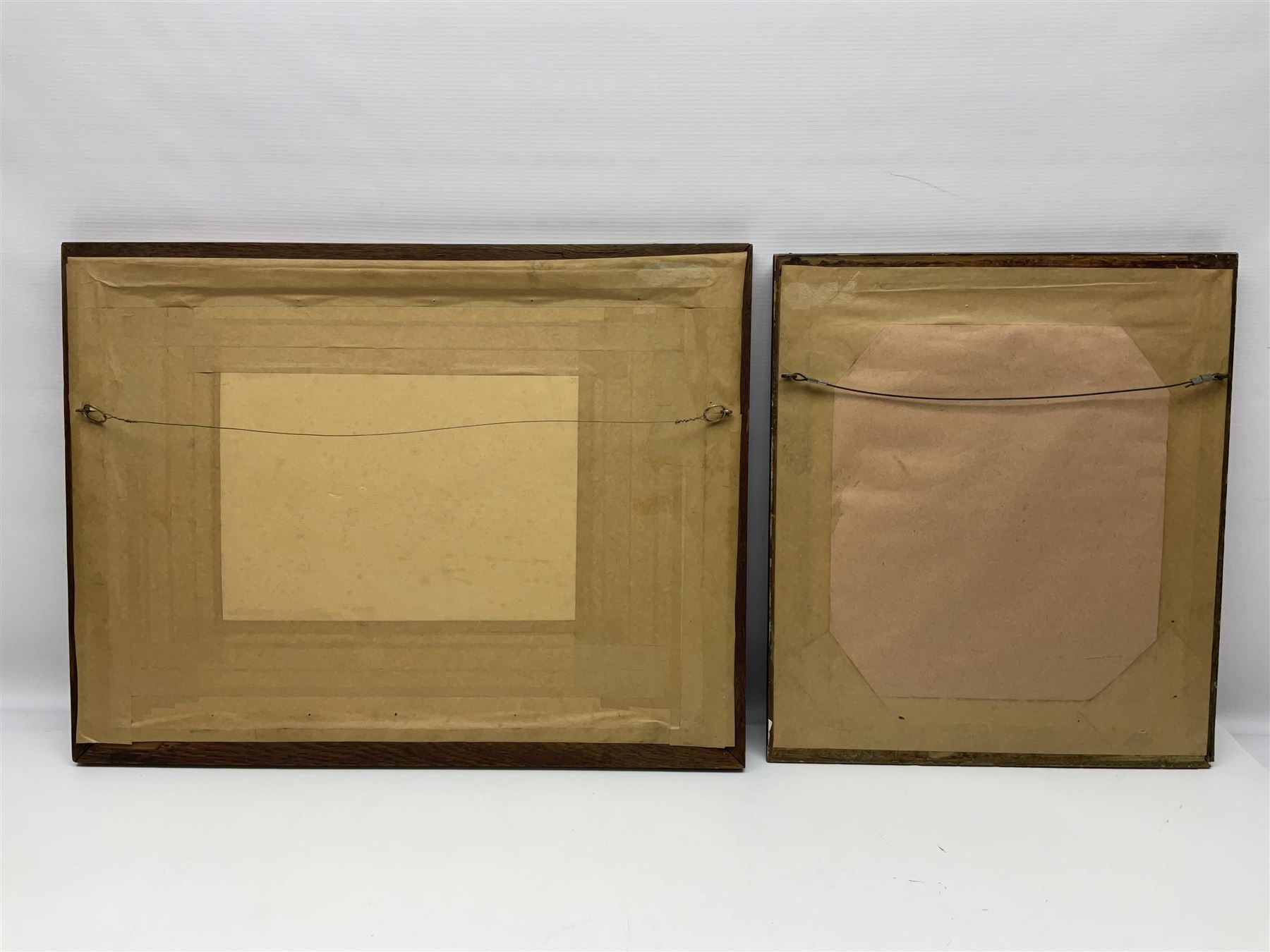 WW1 chromolithograph print of a battle scene with French and German soldiers in a wood, entitled 'De Wereldoorlog 1914-18 Slag Van Houthulst' 35 x 49cm, oak frame; and a framed WW1 regimental testimonial to 49744 Pte. E. Jagger KOYLI, gilt frame (2)