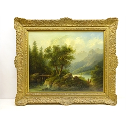  Edouard Boehm (Austrian 1830-1890): 'Partie aus Salzberg', oil on canvas signed, titled verso 53cm x 66cm  