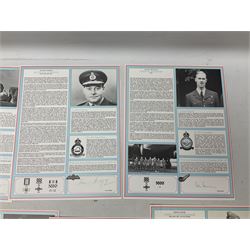 76 Squadron - small archive of photographs, signatures etc; signed copy of Conversations with a Rear gunner by Tony Winser; and collection of signatures of WW2 pilots and aircrew, some original but most facsimile/copies, including Lt. Col. W.A. Bishop VC, DSO, MC, DFC, Johnnie Johnson, Bomber Command etc