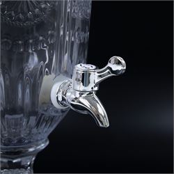 Pair glass drinks dispensers, H48cm