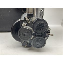 Arriflex 16 camera body, serial no. 11250, three 400ft magazines, cased filter set, 'Angenieux-Zoom Type 4x17.5B F.17.5-70mm' lens, serial no. 1199886 cases and other Addiflex equipment in hard case 