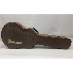 Ibanez George Benson 40th Anniversary arch top semi-acoustic guitar with floating pick-ups and mother-of-pearl inlay; model no.GB40THII serial no.S16120480; L104.5cm; in Ibanez hard carrying case with manual