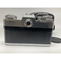 Zeiss Ikon Contarex Bullseye camera body, serial no. T92257, with 'Carl Zeiss planar 1:2 50mm' lens, serial no. 2374659, in Contarex ever ready case