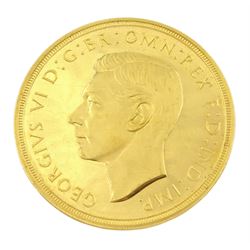 King George VI 1937 gold proof four coin set, comprising half sovereign, sovereign, two pounds and five pounds, in Royal Mint dated case