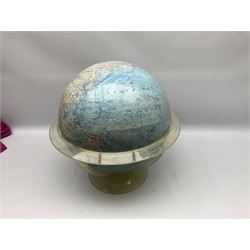 Large National Geographic terrestrial globe dated 1963 H46cm