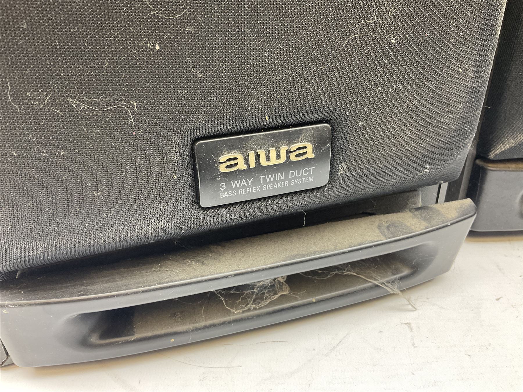 AIWA stacking stereo system including double tape deck and speakers