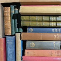 Collection of poetical works and other books in four boxes
