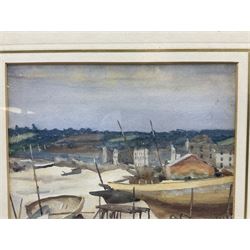 Thomas Cooper Gotch (Newlyn School 1854-1931): 'The Beach at Newlyn Cornwall', watercolour unsigned, titled verso 23cm x 18cm
Provenance: with The Fine Art Society, exh.March 1984 No.11636, label verso