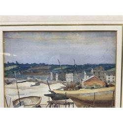 Thomas Cooper Gotch (Newlyn School 1854-1931): 'The Beach at Newlyn Cornwall', watercolour unsigned, titled verso 23cm x 18cm
Provenance: with The Fine Art Society, exh.March 1984 No.11636, label verso