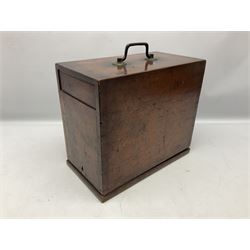 James G Weir 'The Globe' hand-cranked sewing machine, circa 1872, in black finish with gilt and flower painted decoration, the bed stamped Ja's G. Weir, 2 Carlisle Street, Soho Sq., London, with walnut locking carrying case and original manual, boxed H25cm 