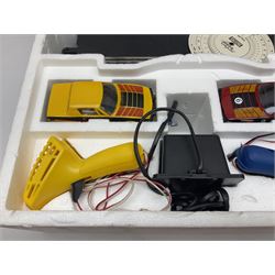 Scalextric - Set 300 with TR7 rally cars, controllers, power unit, track and paperwork; boxed