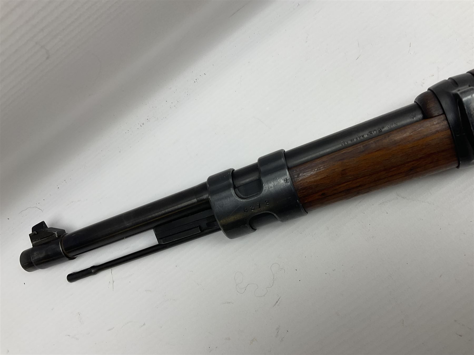 FIREARMS CERTIFICATE REQUIRED - BLANK FIRING Mauser 792 by 57 Mod.98 bolt action rifle marked BYF 41, re-proofed for .308 Winchester blank firing, with 61cm (24