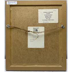 Donald Manson (Scottish 1948-): 'Flowers', gouache signed, artist's 'Renfrewshire' address label verso 14.5cm x 11.5cm
Provenance: with The Open Eye Gallery, Edinburgh, label verso 