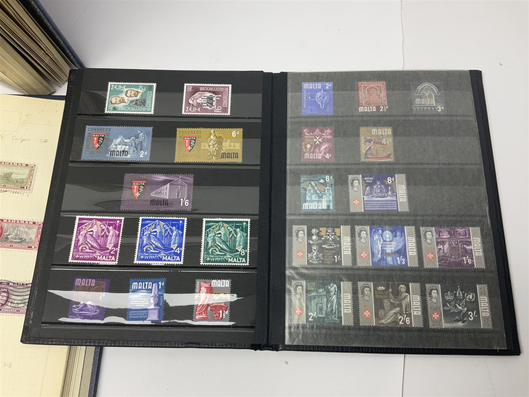 Great British, Commonwealth and World stamps, including Ascension, Bahamas, Barbados, Bermuda, British Solomon Islands, Brunei, Falkland Islands, Gold Coast, Gilbert and Ellice Islands, Mauritius, Norfolk Islands, Pitcairn Islands, St Lucia, Sarawak, Queen Victoria and later Malta etc, housed in various albums and on pages