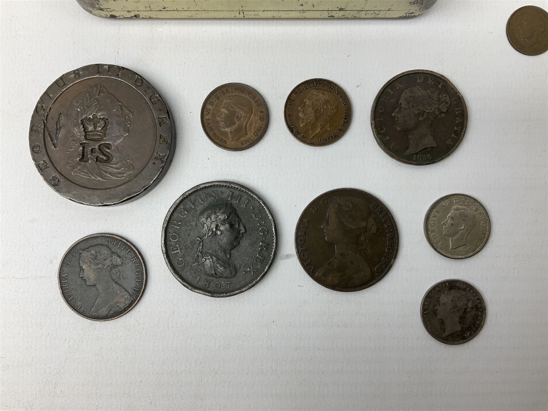 Queen Victoria 1861 penny, 1876 sixpence coin, five early silver coins including Elizabeth I etc