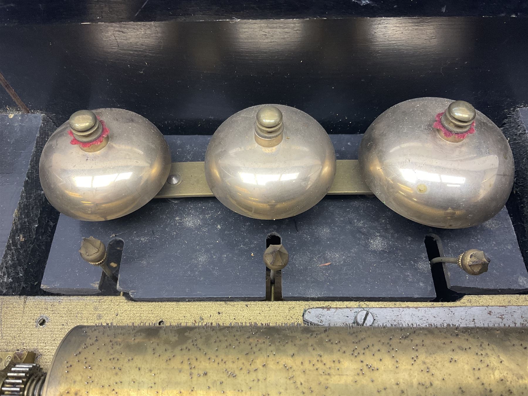 Swiss - Three 19th-century cylinder music boxes suitable for spares or repair.