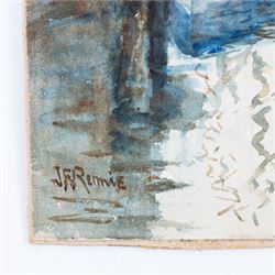 John Francis Rennie (British Early 20th Century): Whitby Scenes, set three watercolours signed, two dated 1901, max 30cm x 22cm (3) (unframed)