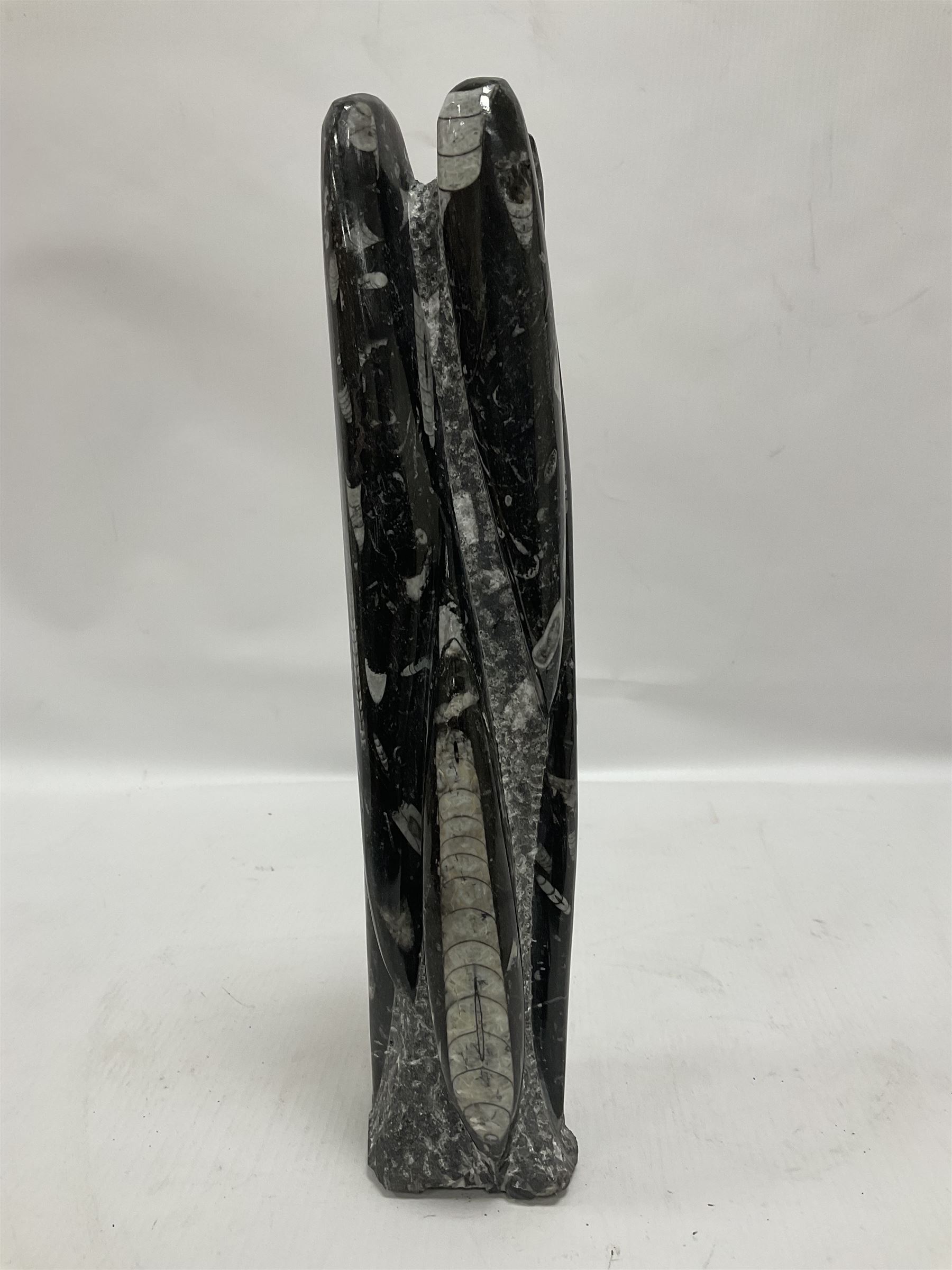 Orthoceras fossil tower, age: Devonian period, location: Morocco, H33cm