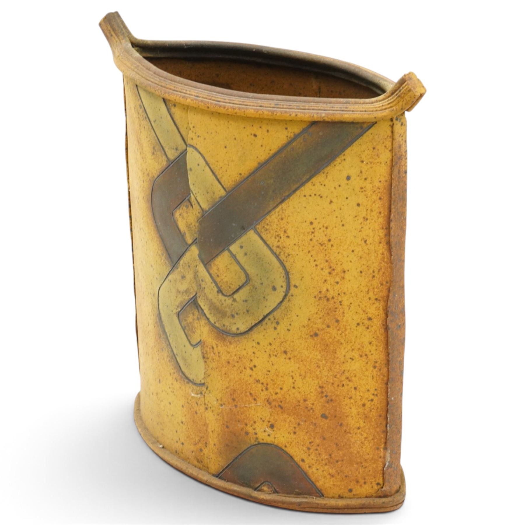 Jim Robison (British 1939-): Floor standing studio pottery vessel, impressed marks near base, H57cm 