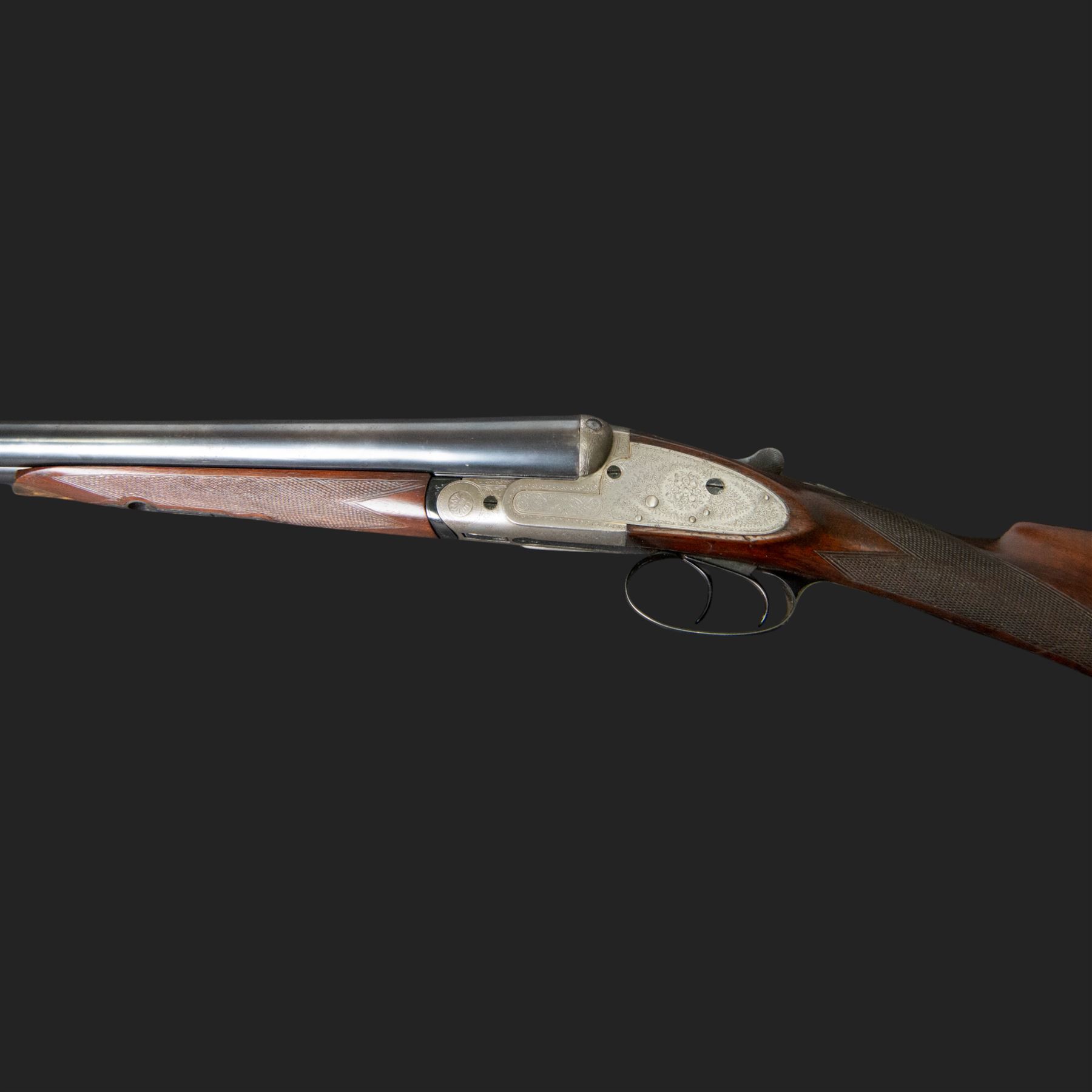 E Freeman, 12 bore double trigger sidelock, side by side shotgun, 71cm (28