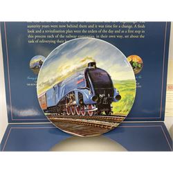 Hornby Railways '00' gauge - 'Time For A Change' 50th Anniversary Collection Limited Edition ceramic plate and locomotive set, No. R649, containing A4 4-6-2 locomotive 'Sir Ronald Matthews' No. 1, L.N.E.R blue livery and a Royal Doulton plate with an image of the same locomotive, limited edition No.171/3000; boxed with certificate in transport packaging.