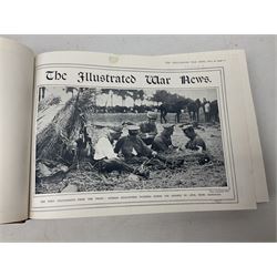 The Illustrated War News - Being a Pictorial Record of the Great War. Parts 1 -96 August 12th 1014 - June 7th 1916 uniformly bound in eight oblong quarto volumes with half-leather/gilt binding. Published by The Illustrated London News (8)