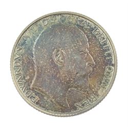 King Edward VII 1902 matt proof long coin set, comprising gold half sovereign, sovereign, two pounds and five pounds, silver maundy money set, sixpence, shilling, florin, halfcrown and crown, housed in the official dated case of issue