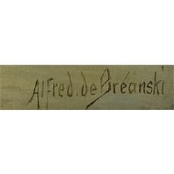 Alfred de Bréanski Snr. RBA (British 1852-1928): 'Cader Idris from Tregennan', oil on canvas signed, titled and signed verso 59cm x 89cm