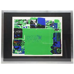 Chris Neaves (British 20th century): Park and Monochrome Abstract, two limited edition lithographs signed and numbered 10/36 and 5/24 in pencil max 58cm x 39cm (2)