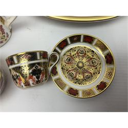Royal Crown Derby Imari pattern miniature cabaret set, comprising tray, teapot, milk jug, sucrier, teacup and saucer