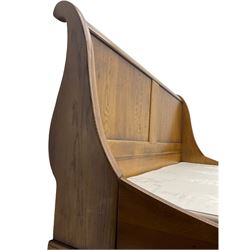 Barre Dugue- French oak 5' Kingsize sleigh bed, with box base