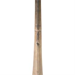 Early 20th century silver hunting horn, of typical form engraved 'South Oxfordshire Hounds W.H.B. from W. and C.F. Season 1905-6 43 Brace', marked Whippy London , hallmarked (worn and indistinct), L24cm